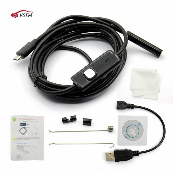 est 2in1 endoscope android & pc usb inspection camera 7mm 1m/2m/5m 720p hd borescope video cam 6 adjustable led night vision diagnostic tool
est 2in1 endoscope android & pc usb inspection camera 7mm 1m/2m/5m 720p hd borescope video cam 6 adjustable led night vision diagnostic tool
