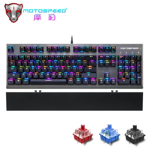 motospeed 108 gaming mechanical keyboard 104 keys wired rgb backlit ergonomic with wrist support for computer gamer keyboards
motospeed 108 gaming mechanical keyboard 104 keys wired rgb backlit ergonomic with wrist support for computer gamer keyboards