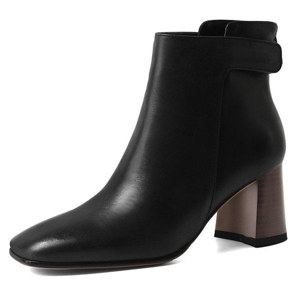 boots basic fashion concise women ankle genuine leather back zipper thick heels office ladies casual shoes woman autumn, Black
boots basic fashion concise women ankle genuine leather back zipper thick heels office ladies casual shoes woman autumn, Black