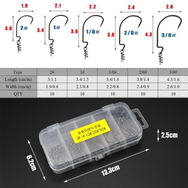 fishing hooks 50pcs/lot set with tackle box crank high carbon steel spring twist 2# 1# 1/0# 2/0#
fishing hooks 50pcs/lot set with tackle box crank high carbon steel spring twist 2# 1# 1/0# 2/0#