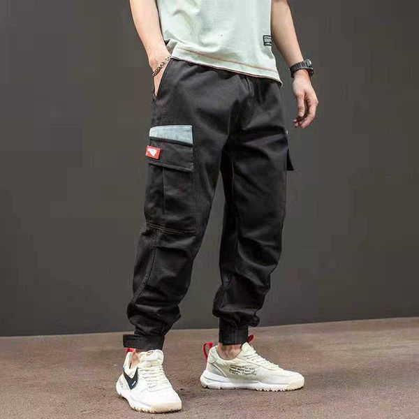 men's pants multi-bolso hip pop streetwear moletom masculino moda casual high street japo calas homens r3kq, Black 
men's pants multi-bolso hip pop streetwear moletom masculino moda casual high street japo calas homens r3kq, Black