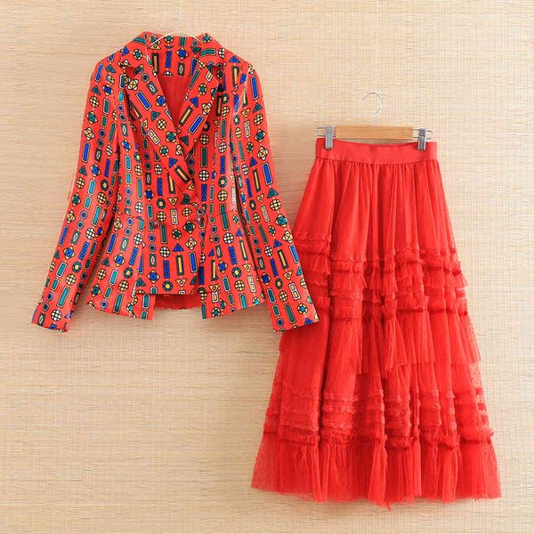 dress embro mill autumn women 2 pieces set vintage slim print + red a-line mesh skirts elegant lady suit female s-xl, Black;gray
dress embro mill autumn women 2 pieces set vintage slim print + red a-line mesh skirts elegant lady suit female s-xl, Black;gray