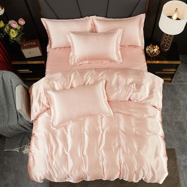 bedding sets simple pure color ice silk bedroom dormitory 4pcs set 1quilt cover+1bed sheet+2 pillowcase king/ size j8461
bedding sets simple pure color ice silk bedroom dormitory 4pcs set 1quilt cover+1bed sheet+2 pillowcase king/ size j8461