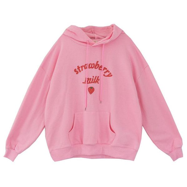 women's hoodies & sweatshirts japanese kawaii letter strawberry print schoolgirl winter kpop harajuku sweet cute oversized hoodie sweat, Black
women's hoodies & sweatshirts japanese kawaii letter strawberry print schoolgirl winter kpop harajuku sweet cute oversized hoodie sweat, Black