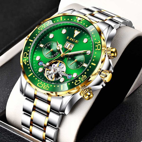 lige luxury men watches automatic mechanical wristwatch steel watch male waterproof relogio automatico masculino 210527, Slivery;brown
lige luxury men watches automatic mechanical wristwatch steel watch male waterproof relogio automatico masculino 210527, Slivery;brown