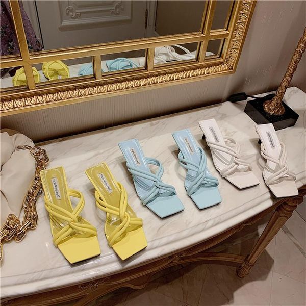 slippers women sandals open toe thin high heels cross strap slip on mules shoes pumps hollow solid color party 35-39, Black
slippers women sandals open toe thin high heels cross strap slip on mules shoes pumps hollow solid color party 35-39, Black