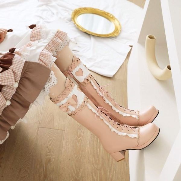 boots lolita children's 2021 thick heel medium tube knight high small below the knee, Black
boots lolita children's 2021 thick heel medium tube knight high small below the knee, Black