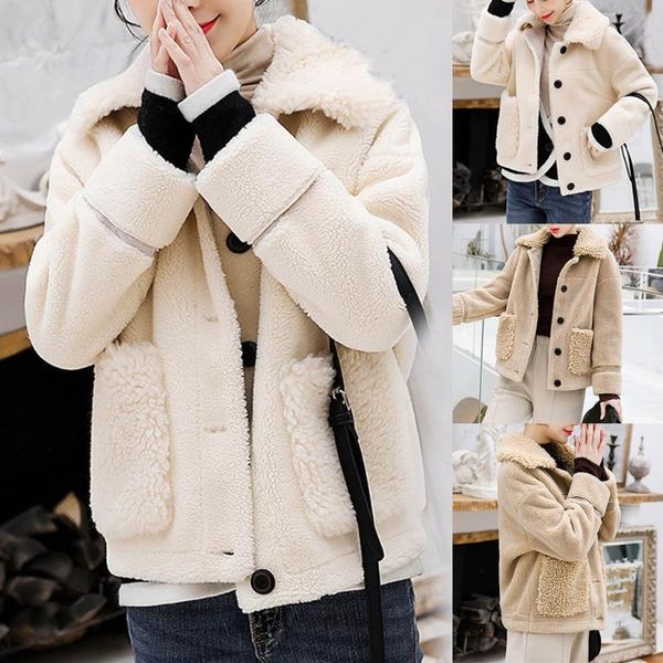 women's jackets coats and women winter warm solid long sleeve turn down collar blouse chaquetas mujer 2021 manteau femme, Black;brown
women's jackets coats and women winter warm solid long sleeve turn down collar blouse chaquetas mujer 2021 manteau femme, Black;brown