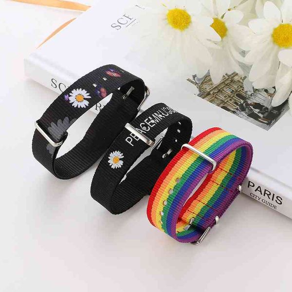 daxi new daisy strap bracelets for girls boys women's rainbow wristband bracelet cotton linen adjustable couple jewelry gifts, Golden;silver
daxi new daisy strap bracelets for girls boys women's rainbow wristband bracelet cotton linen adjustable couple jewelry gifts, Golden;silver