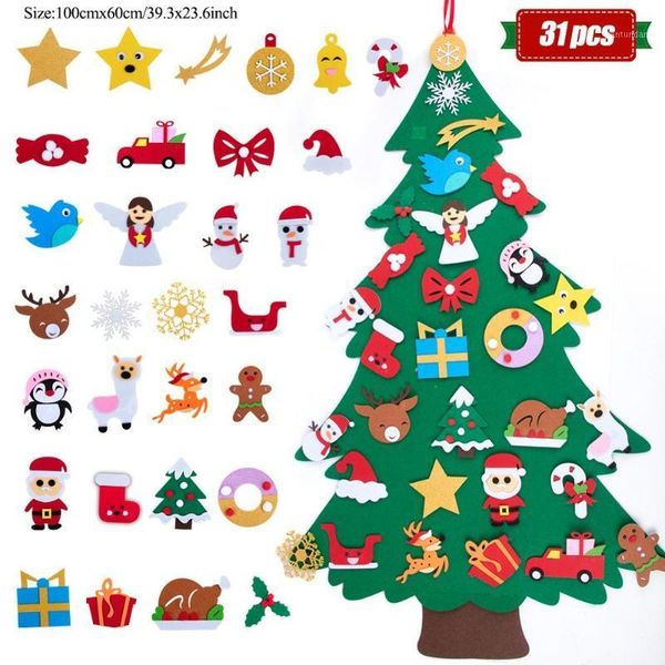 christmas decorations felt tree with 31pcs ornaments for home navidad 2021 year gifts door wall hanging pendant
christmas decorations felt tree with 31pcs ornaments for home navidad 2021 year gifts door wall hanging pendant