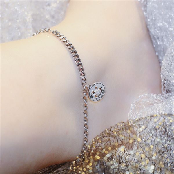 anklets dongdamen s925 sterling silver happy smiling face anklet korean thai personalized letter, Red;blue
anklets dongdamen s925 sterling silver happy smiling face anklet korean thai personalized letter, Red;blue