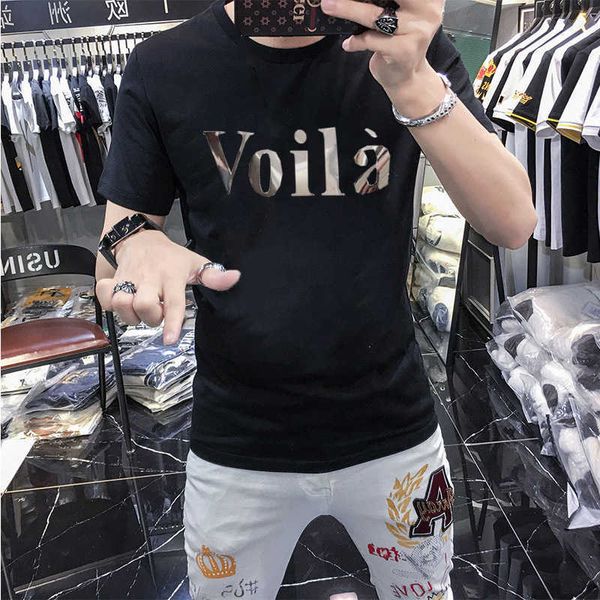 w2006 t-shirt men's fashion trend personality fashion clothes spirit guy korean slim men's t-shirt, White;black
w2006 t-shirt men's fashion trend personality fashion clothes spirit guy korean slim men's t-shirt, White;black