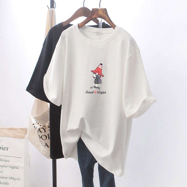 women's t-shirt short summer dress mid long korean inschao student loose large half sleeve 9fv5, White
women's t-shirt short summer dress mid long korean inschao student loose large half sleeve 9fv5, White
