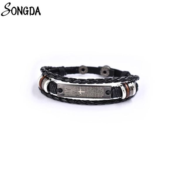 charm bracelets fashion cross bible leather bracelet christianity gothic punk black bangles for men and women religious amulet jewelry, Golden;silver
charm bracelets fashion cross bible leather bracelet christianity gothic punk black bangles for men and women religious amulet jewelry, Golden;silver