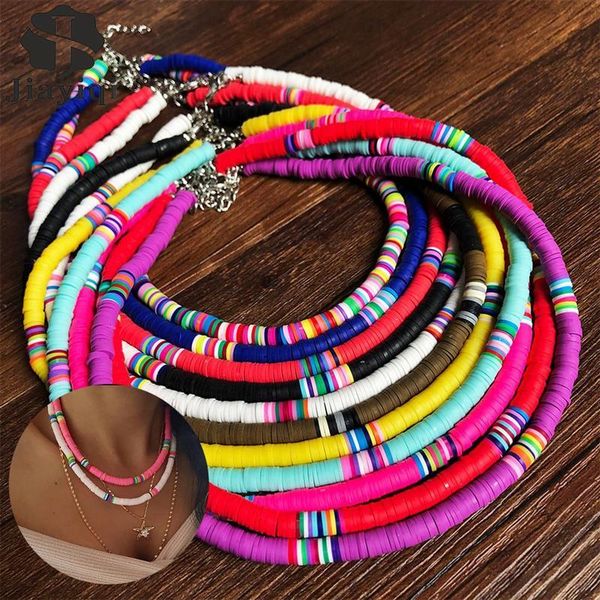 chains jiayiqi 45cm national style soft pottery choker necklace for women colorful surfer beads bohemian adjustable gift, Silver
chains jiayiqi 45cm national style soft pottery choker necklace for women colorful surfer beads bohemian adjustable gift, Silver