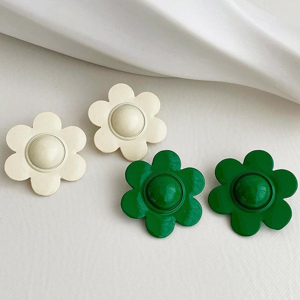 stud gsold summer geometric metal small flower earring simple white green spray paint floral ear studs women trends jewelry, Golden;silver
stud gsold summer geometric metal small flower earring simple white green spray paint floral ear studs women trends jewelry, Golden;silver
