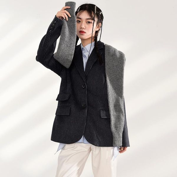 women's wool & blends woven loose stripe coat, large size, , long sleeve, fashion, autumn and winter, 2021, 1dd196418, Black
women's wool & blends woven loose stripe coat, large size, , long sleeve, fashion, autumn and winter, 2021, 1dd196418, Black