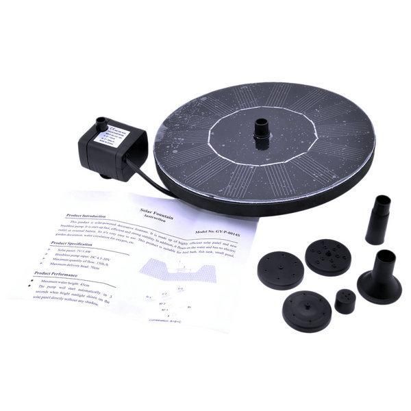 garden decorations fountains 180l/h 7v/1.4w floating solar power fountain panel kit water pump for pool pond with 3 nozzle spray
garden decorations fountains 180l/h 7v/1.4w floating solar power fountain panel kit water pump for pool pond with 3 nozzle spray