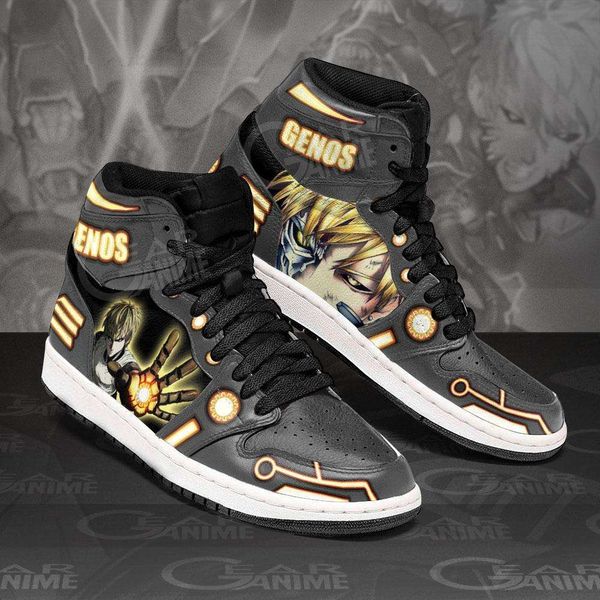 one punch man genos sneakers anime custom shoes