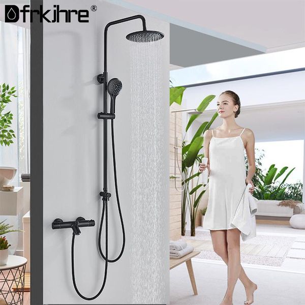 bathroom black thermostatic rainfall shower faucet wall mounted bathtub mixer tap set system sets
bathroom black thermostatic rainfall shower faucet wall mounted bathtub mixer tap set system sets