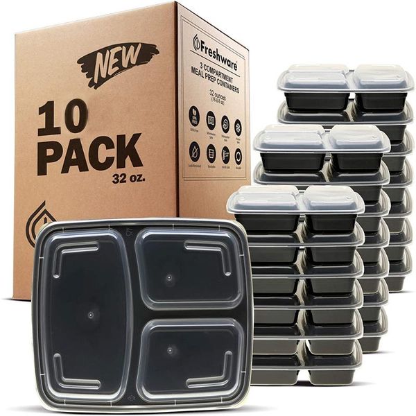 pcs meal prep containers plastic reusable bento box storage lunch microwavable home 3 compartment with lids disposable take out
pcs meal prep containers plastic reusable bento box storage lunch microwavable home 3 compartment with lids disposable take out
