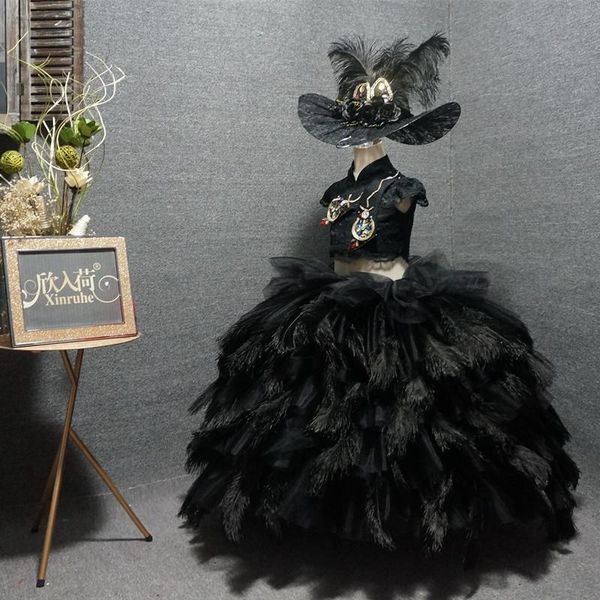 luxury feather black ruffle princess ball gowns for girls birthday party puffy celebration custom family matching outfits, Blue
luxury feather black ruffle princess ball gowns for girls birthday party puffy celebration custom family matching outfits, Blue