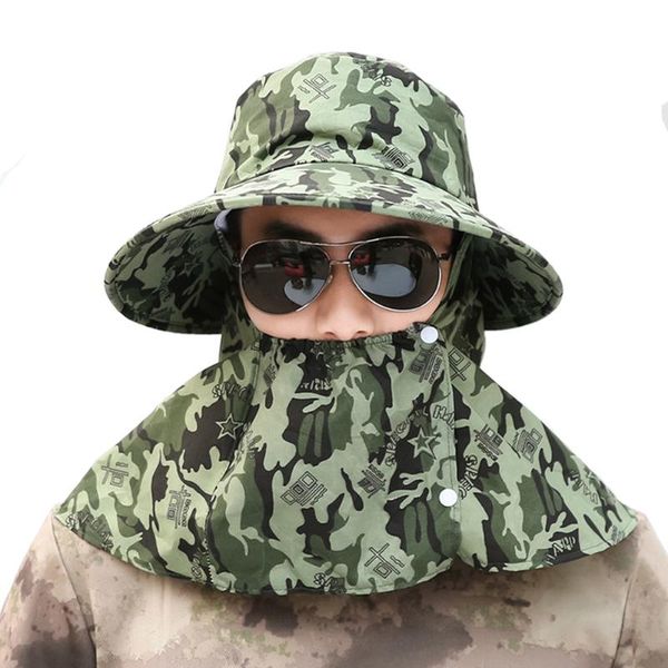 cloches men fisherman hat camouflage protection summer gift foldable casual dome fashion lightweight climbing big brim sunshade cap, Blue;gray
cloches men fisherman hat camouflage protection summer gift foldable casual dome fashion lightweight climbing big brim sunshade cap, Blue;gray