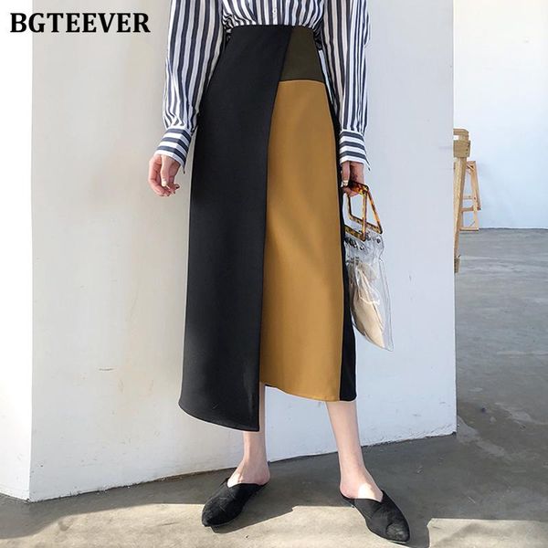 skirts bgteever high waist women patchwork skirt irregular hem slim a-line fashion chic 2021 spring female mid-length, Black
skirts bgteever high waist women patchwork skirt irregular hem slim a-line fashion chic 2021 spring female mid-length, Black