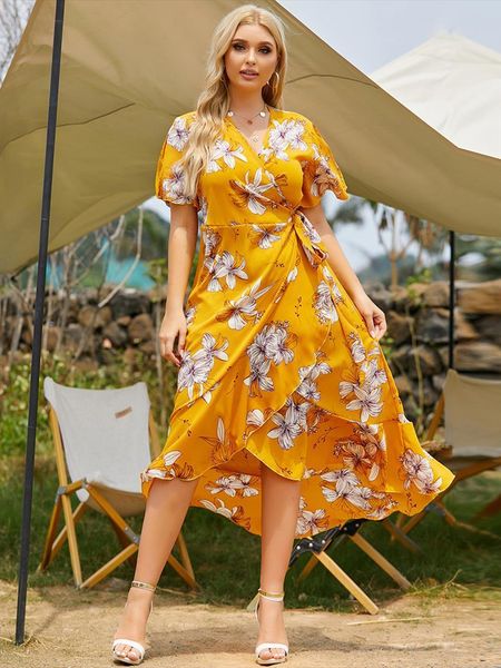 4xl 5xl plus size women dress boho beach summer short sleeve floral print ruffles dresses maxi long party, Black;gray
4xl 5xl plus size women dress boho beach summer short sleeve floral print ruffles dresses maxi long party, Black;gray
