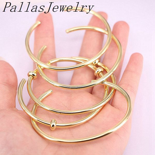 fashion 10pcs adjustable gold color open cuff men women bracelets trendy metal copper simple bangle, White
fashion 10pcs adjustable gold color open cuff men women bracelets trendy metal copper simple bangle, White