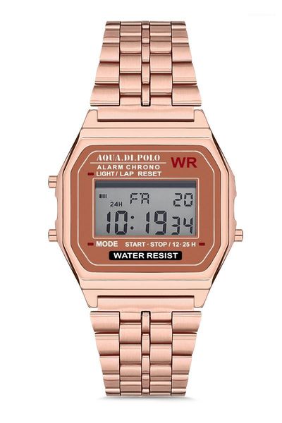 watch rose gold plated stainless steel digital selling satch with alarm wristwatches, Slivery;brown
watch rose gold plated stainless steel digital selling satch with alarm wristwatches, Slivery;brown