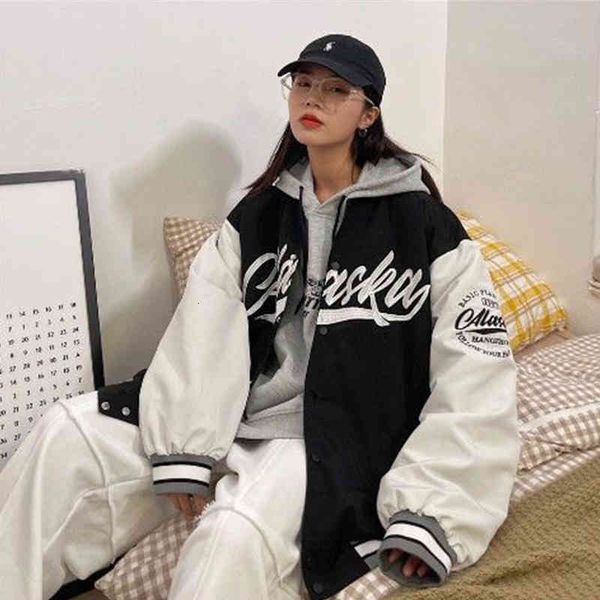 women's jackets high-quality baseball for women loose thin letter coat couple retro clothes oversize jacket spring and autumn lcdb, Black;brown
women's jackets high-quality baseball for women loose thin letter coat couple retro clothes oversize jacket spring and autumn lcdb, Black;brown
