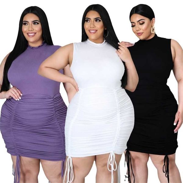 4xl plus size women clothing 5xl casual round collar solid color sleeveless drawstring crease dress wholesale drop 211029, Black
4xl plus size women clothing 5xl casual round collar solid color sleeveless drawstring crease dress wholesale drop 211029, Black
