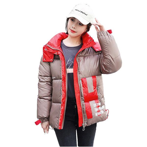 women's down & parkas 2021 winter warm letter hooded women thickening fashion loose cotton jacket ladies bnh208, Black
women's down & parkas 2021 winter warm letter hooded women thickening fashion loose cotton jacket ladies bnh208, Black
