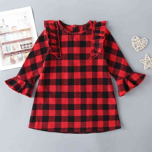ins children's autumn new england long sleeve red black plaid girls dress, Red;yellow
ins children's autumn new england long sleeve red black plaid girls dress, Red;yellow