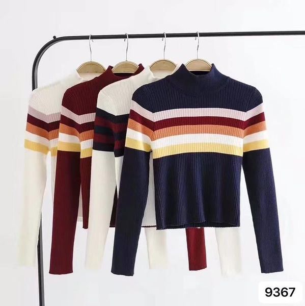 autumn striped 3 4 women sweaters sleeve jumpers turtleneck cropped pullover crop for female ljm9367, White;black
autumn striped 3 4 women sweaters sleeve jumpers turtleneck cropped pullover crop for female ljm9367, White;black