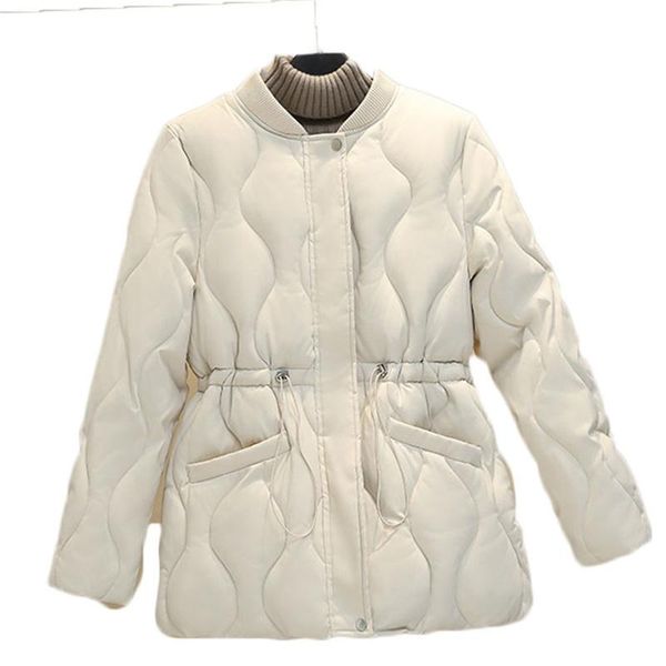 women's down & parkas cotton-padded jacket women winter clothing 2021 waist solid color lattice zipper hoodless fashion warm coat m338, Black
women's down & parkas cotton-padded jacket women winter clothing 2021 waist solid color lattice zipper hoodless fashion warm coat m338, Black