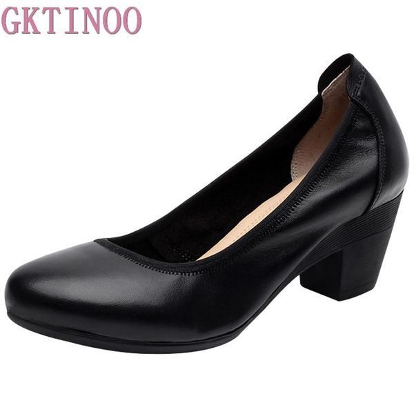 dress shoes gktinoo 2021 leather ol women thick med heels lady office work spring autumn shallow pumps plus size 33-43, Black
dress shoes gktinoo 2021 leather ol women thick med heels lady office work spring autumn shallow pumps plus size 33-43, Black
