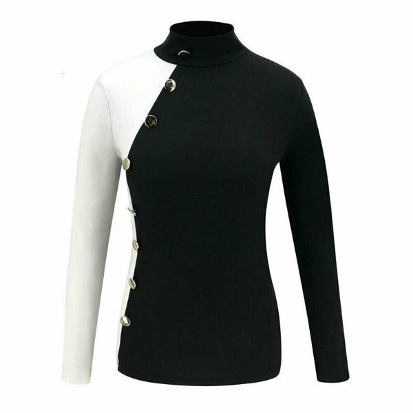 women's sweaters women autumn winter fashion long sleeve buttons solid turtleneck stretch sweater pullovers m6e0, White;black
women's sweaters women autumn winter fashion long sleeve buttons solid turtleneck stretch sweater pullovers m6e0, White;black