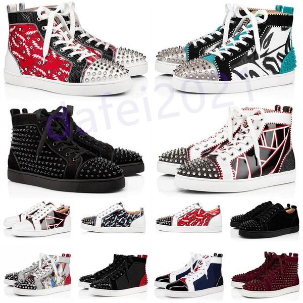 mens casual shoes women outdoor red bottoms shoe studded spikes loafers sneakers suede leather flats ttrainers jogging des chaussures a17, Black
mens casual shoes women outdoor red bottoms shoe studded spikes loafers sneakers suede leather flats ttrainers jogging des chaussures a17, Black