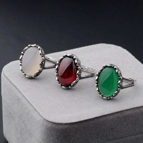 cluster rings black tiger silver han edition retro fashion 925 sterling ring pomegranate red agate jade pulp mustard green, Golden;silver
cluster rings black tiger silver han edition retro fashion 925 sterling ring pomegranate red agate jade pulp mustard green, Golden;silver