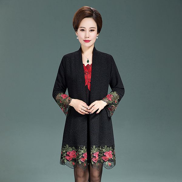 casual dresses spring autumn middle aged women dress for female long sleeve 2 piece set dresess floral embroidery party vestidos j, Black;gray
casual dresses spring autumn middle aged women dress for female long sleeve 2 piece set dresess floral embroidery party vestidos j, Black;gray