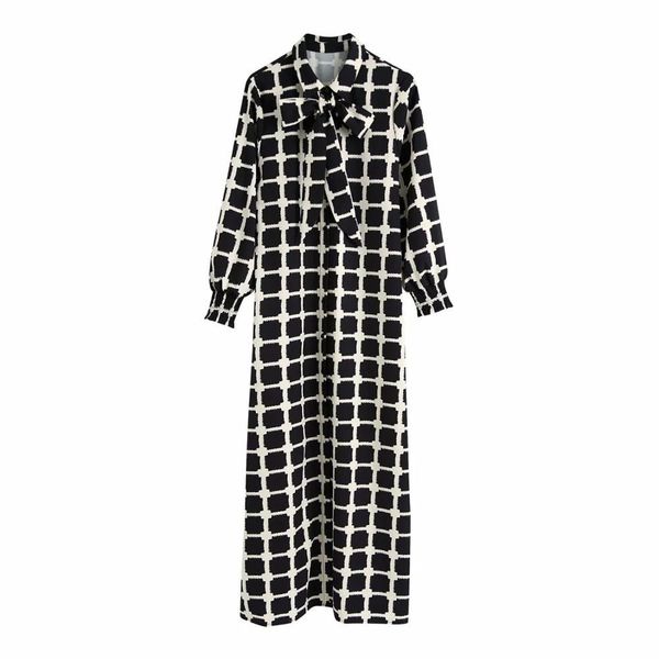 women dress printed collared long sleeves elastic cuffs midi elegant femme robe ropa mujer vestidos 210517, Black;gray
women dress printed collared long sleeves elastic cuffs midi elegant femme robe ropa mujer vestidos 210517, Black;gray