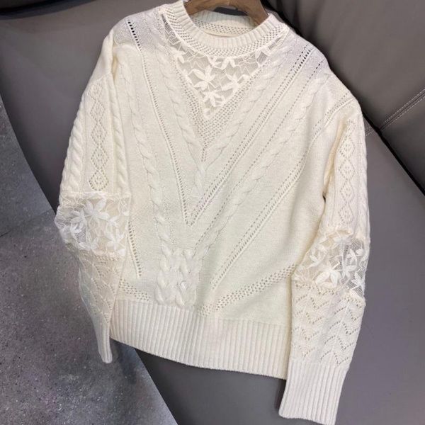 women's sweaters 2021 ladies fashion long sleeve casual lace stitching sweater 1211, White;black
women's sweaters 2021 ladies fashion long sleeve casual lace stitching sweater 1211, White;black