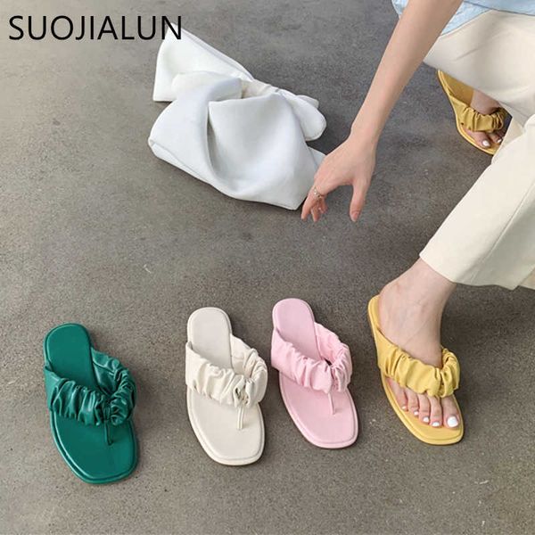 suojialun summer women flip flop fashion brand pleated slipper flat heel casual outdoor beach slides slip on sandals 210630, Black
suojialun summer women flip flop fashion brand pleated slipper flat heel casual outdoor beach slides slip on sandals 210630, Black
