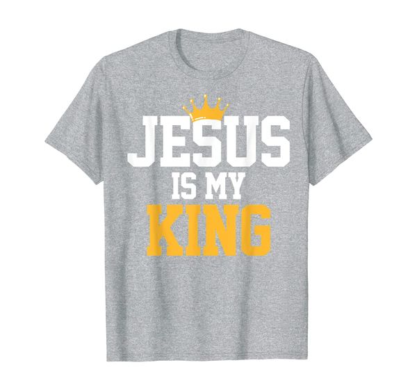 christians t-shirt jesus is my king tee religion quotes gift, White;black
christians t-shirt jesus is my king tee religion quotes gift, White;black