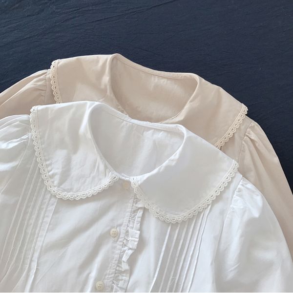 women's blouses & shirts lamtrip brief peter pan collar lace patchwork romantic lady cotton shirt blouse p1vd, White
women's blouses & shirts lamtrip brief peter pan collar lace patchwork romantic lady cotton shirt blouse p1vd, White