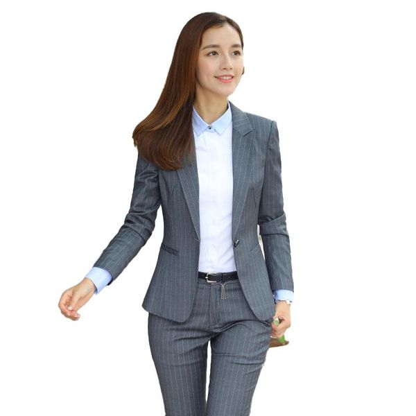 women's suits & blazers female elegant formal office work wear black grey blazer women pant ladies 2 pieces sets uniform designs styles, White;black
women's suits & blazers female elegant formal office work wear black grey blazer women pant ladies 2 pieces sets uniform designs styles, White;black