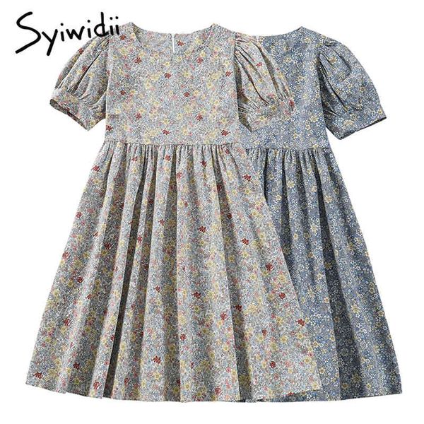 syiwidii vintage floral print dresses women puff sleeve short sleeve o-neck a-line back zippers clothes summer new dress 210417, Black;gray
syiwidii vintage floral print dresses women puff sleeve short sleeve o-neck a-line back zippers clothes summer new dress 210417, Black;gray