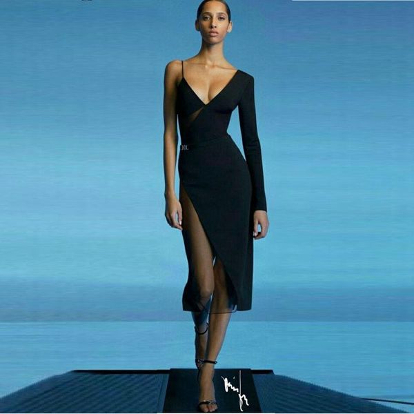 casual dresses 2021 fashion women black one shoulder long sleeve v neck hollow out mid calf autumn bandage dress bodycon vestidos, Black;gray
casual dresses 2021 fashion women black one shoulder long sleeve v neck hollow out mid calf autumn bandage dress bodycon vestidos, Black;gray